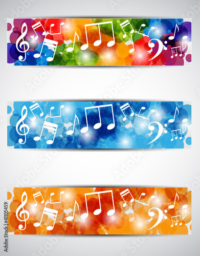 music colorful banners