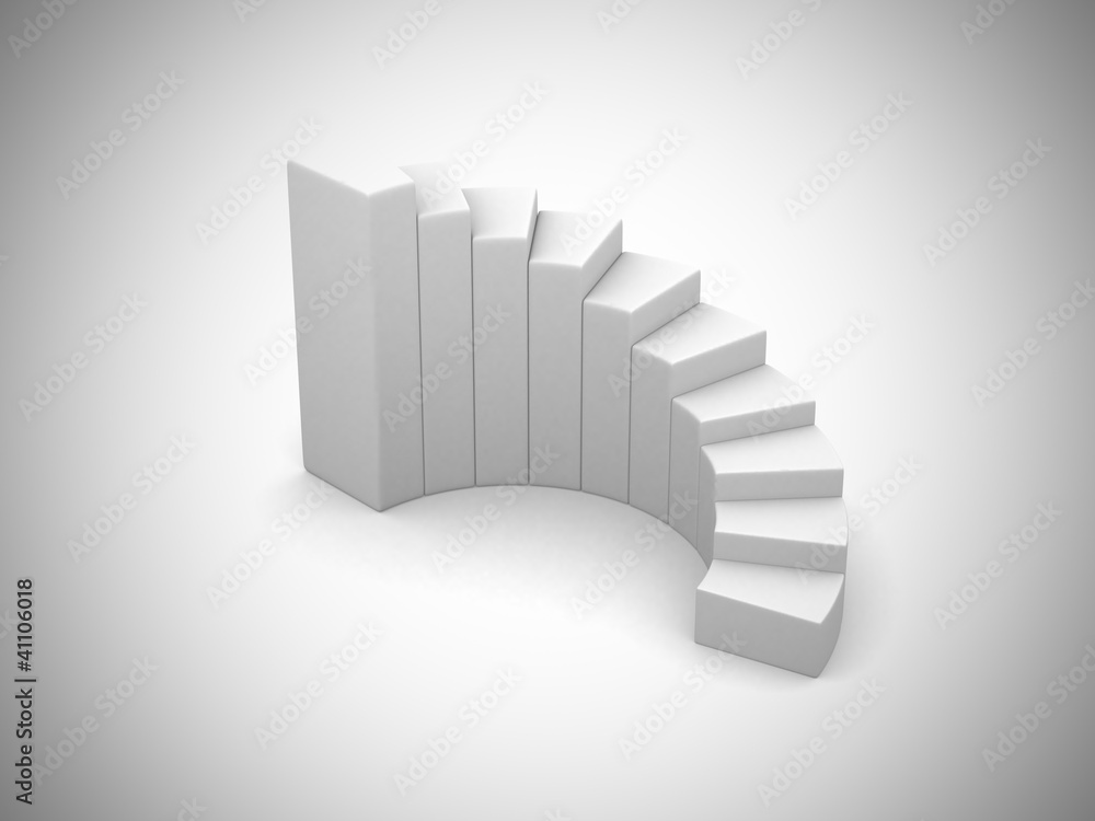 Obraz premium Stairs isolated on white background