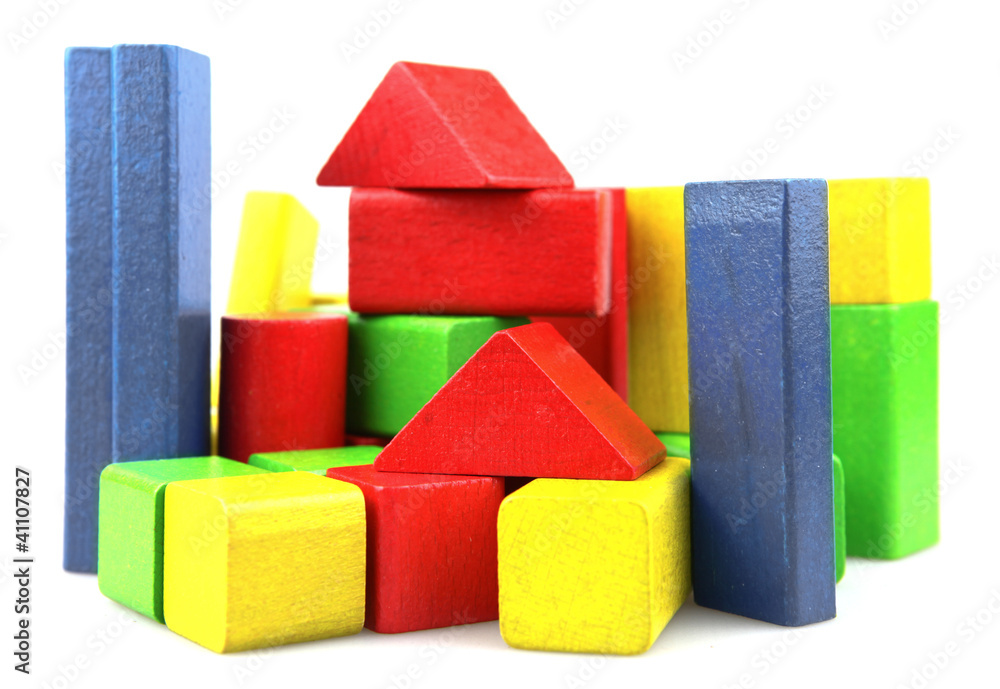 Wooden building blocks