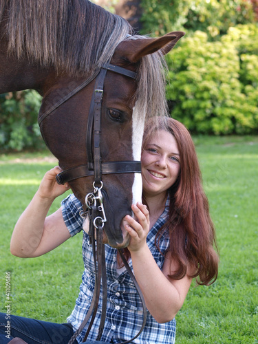 Teenage Girl With Horse
