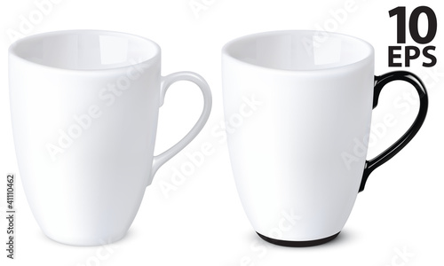 Cup coffee isolated on white. Vector illustration
