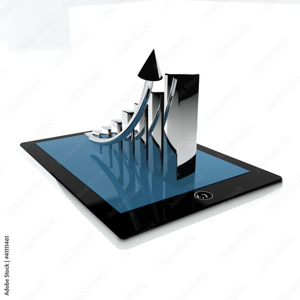Business graph (rendering) Stock Photo | Adobe Stock