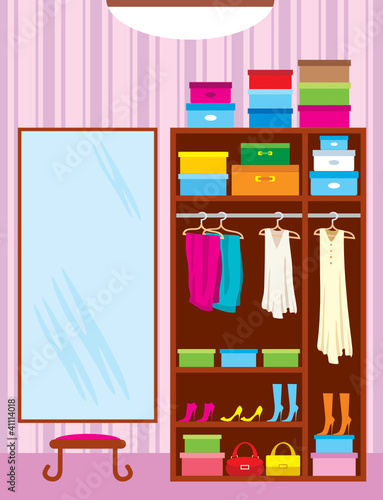 Wardrobe room. Furniture