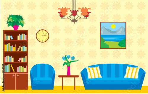 Living room. vector