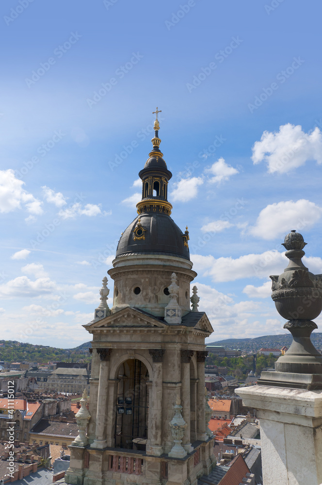 View from the dome of St Stephans Cathedral Budapest Hungary