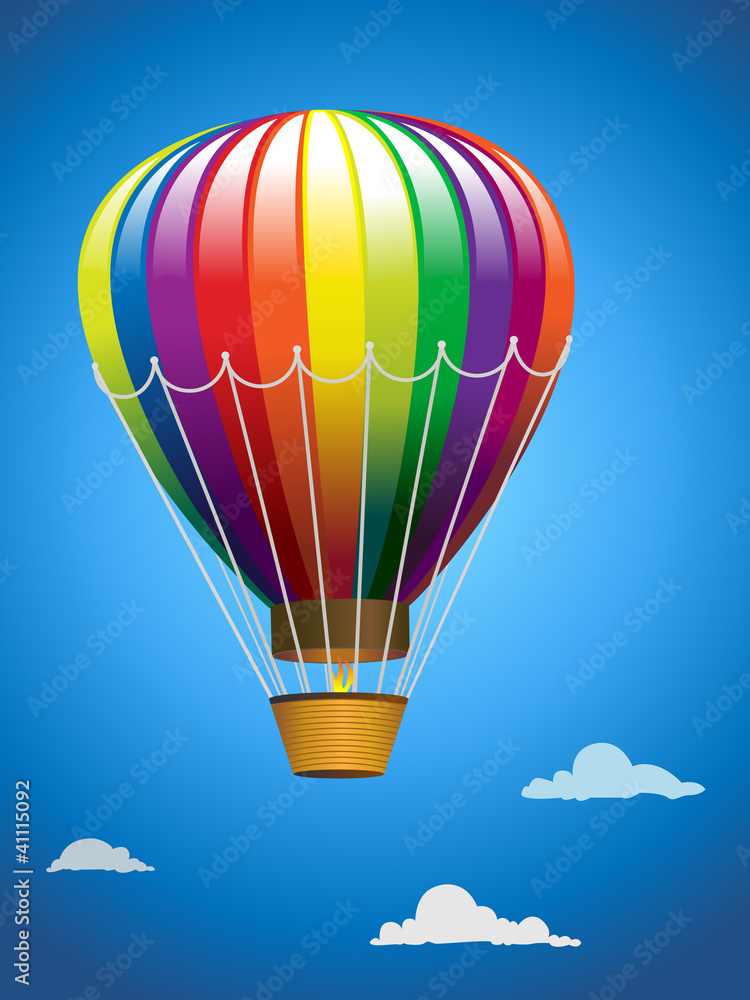 Fototapeta premium Hot air balloon flying