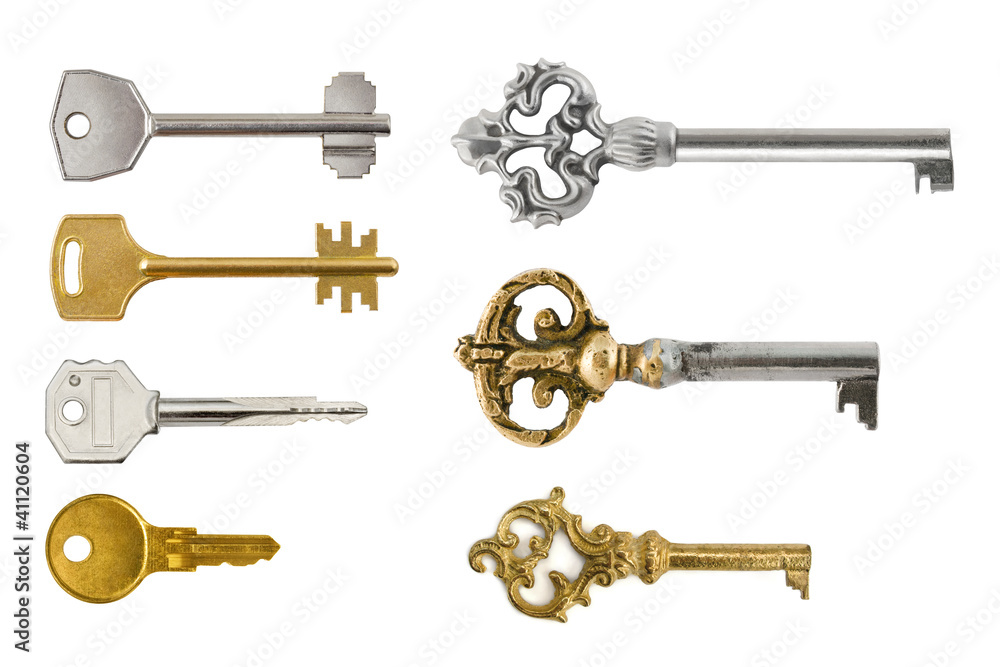 Set of retro and modern keys Set of retro and modern keys