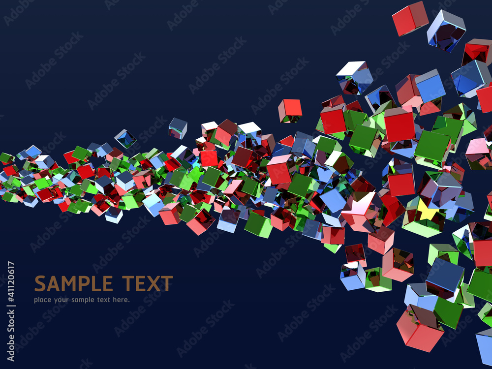 Obraz premium Abstract Crystal cubes background design.