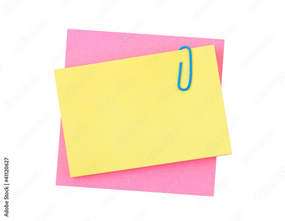 Note paper and clip Note paper and clip