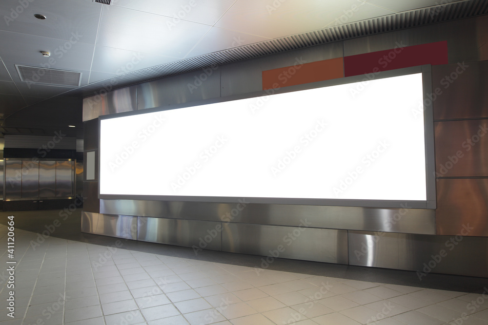 Blank billboard in the city building Blank billboard in the city building