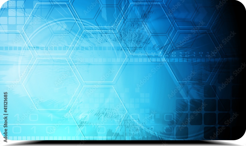 Obraz premium Dark blue tech design