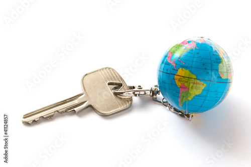 key from the world on a white background