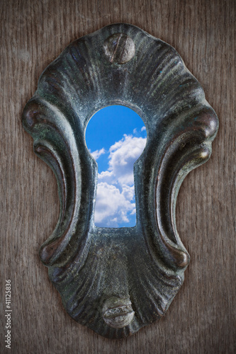 Sky in a keyhole