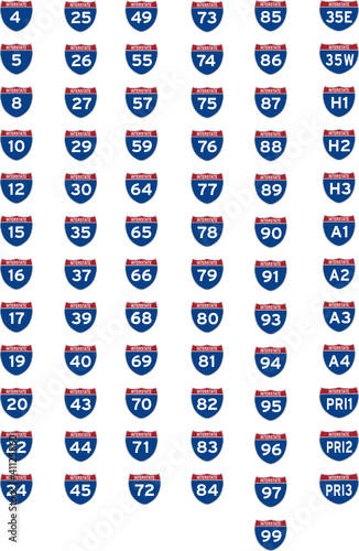 Interstate Highways, route number, 4-99