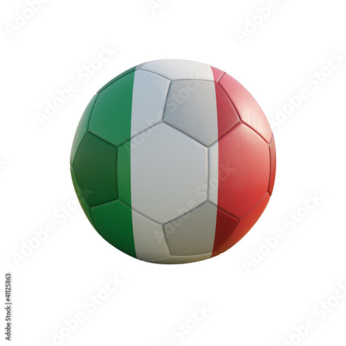 italy soccer ball isolated on white