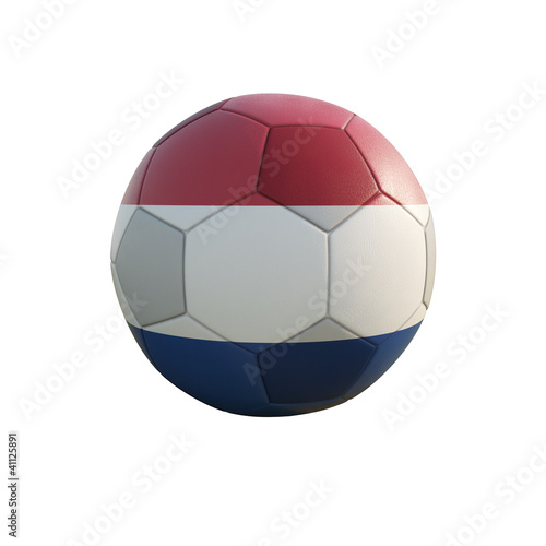 netherland soccer ball isolated on white