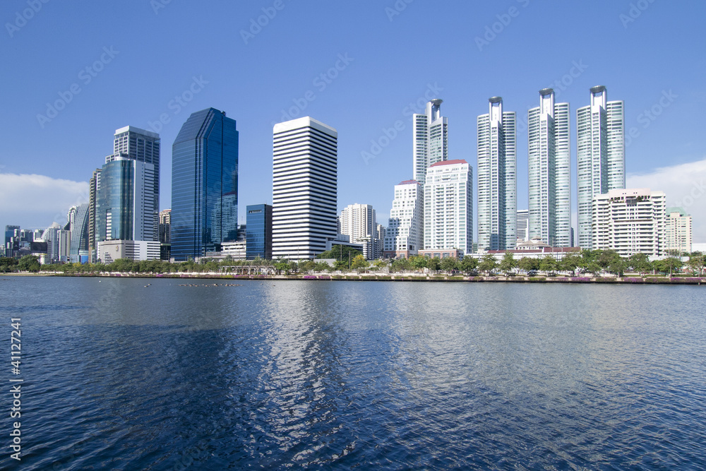 Business area buildings of Bangkok, Thailand