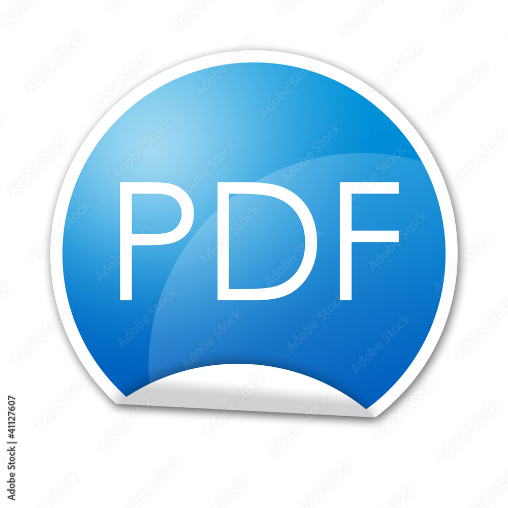 Pegatina con texto PDF con reborde