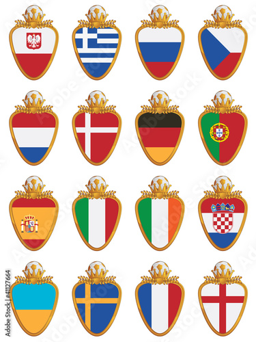 football flag shields