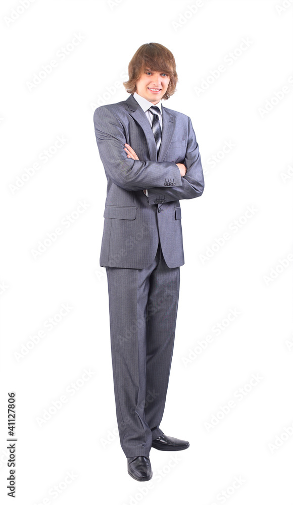 The young businessman. Isolated on a white The young businessman. Isolated on a white