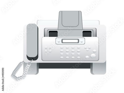 abstract fax machine icon