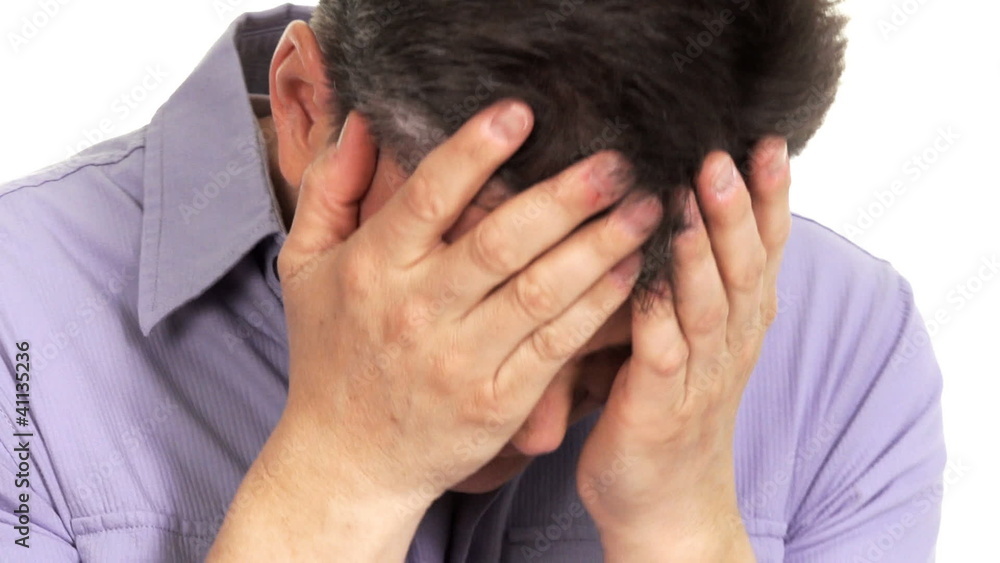 Man having a stress. Man having a stress.