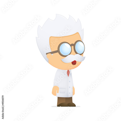 funny cartoon scientist