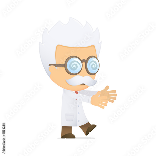funny cartoon scientist