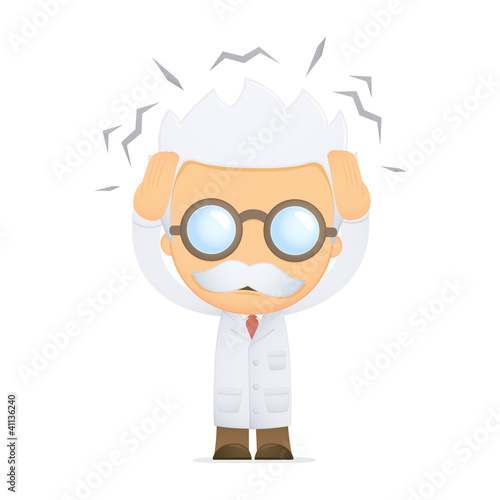 funny cartoon scientist