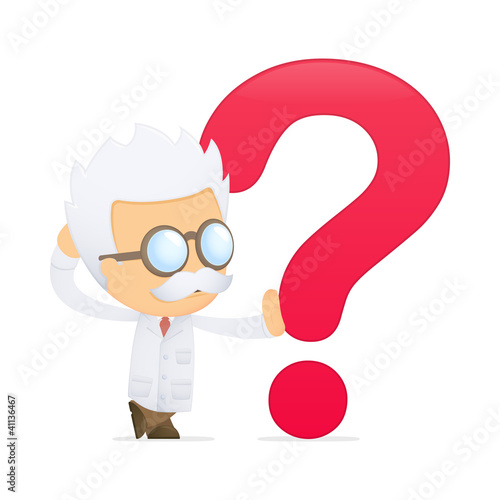 funny cartoon scientist