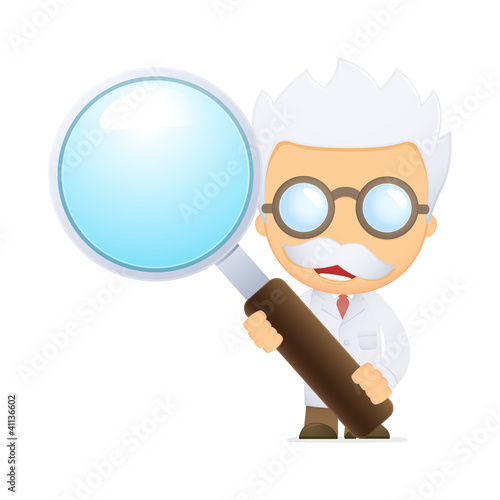 funny cartoon scientist