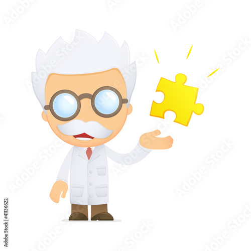 funny cartoon scientist