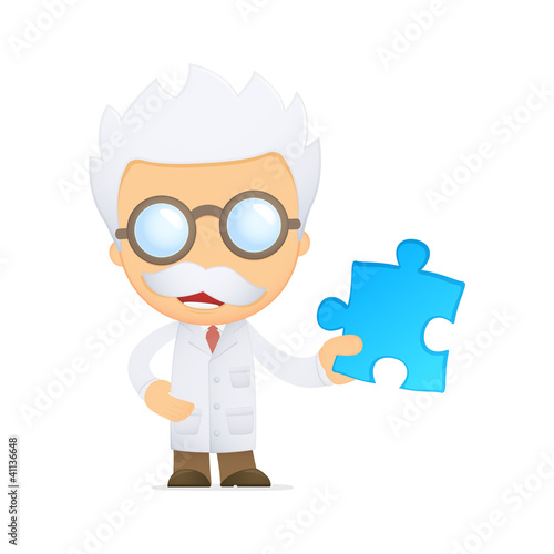 funny cartoon scientist