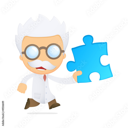 funny cartoon scientist