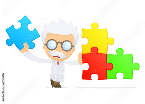funny cartoon scientist