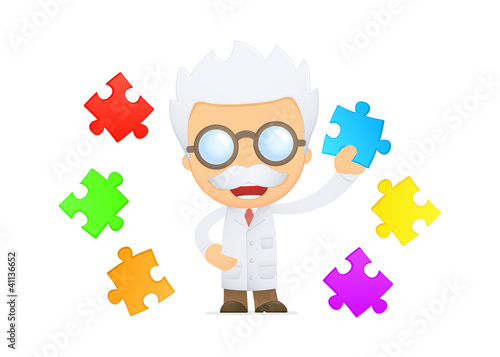 funny cartoon scientist