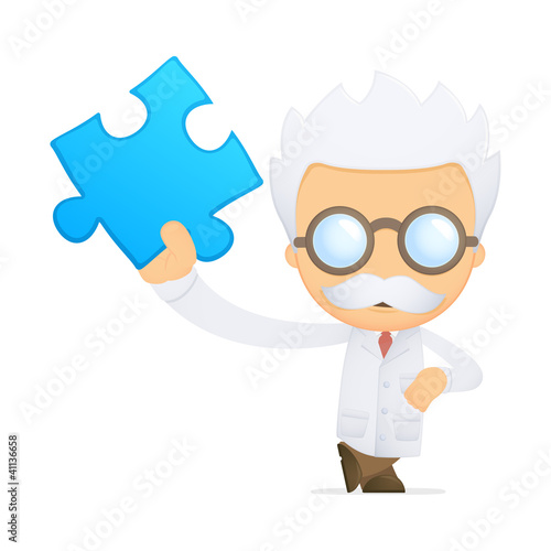 funny cartoon scientist
