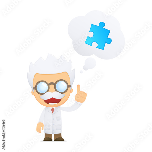funny cartoon scientist