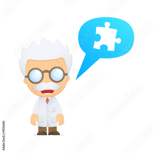 funny cartoon scientist