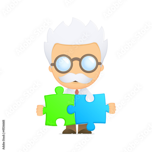 funny cartoon scientist
