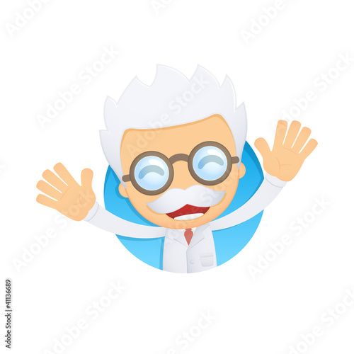 funny cartoon scientist