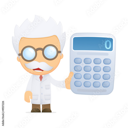 funny cartoon scientist