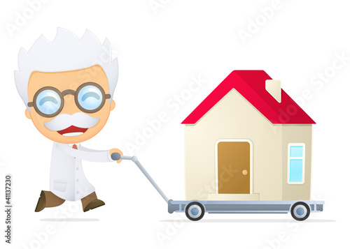 funny cartoon scientist