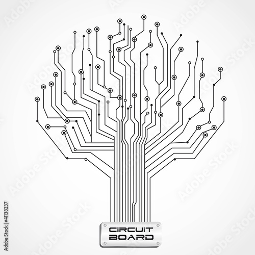 circuit board shaped tree