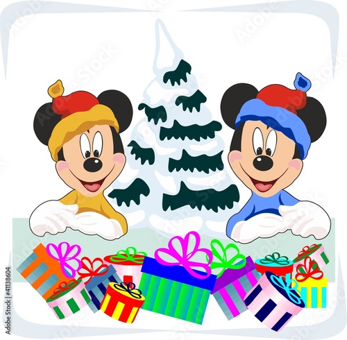 Animation illustration on the subject of Christmas