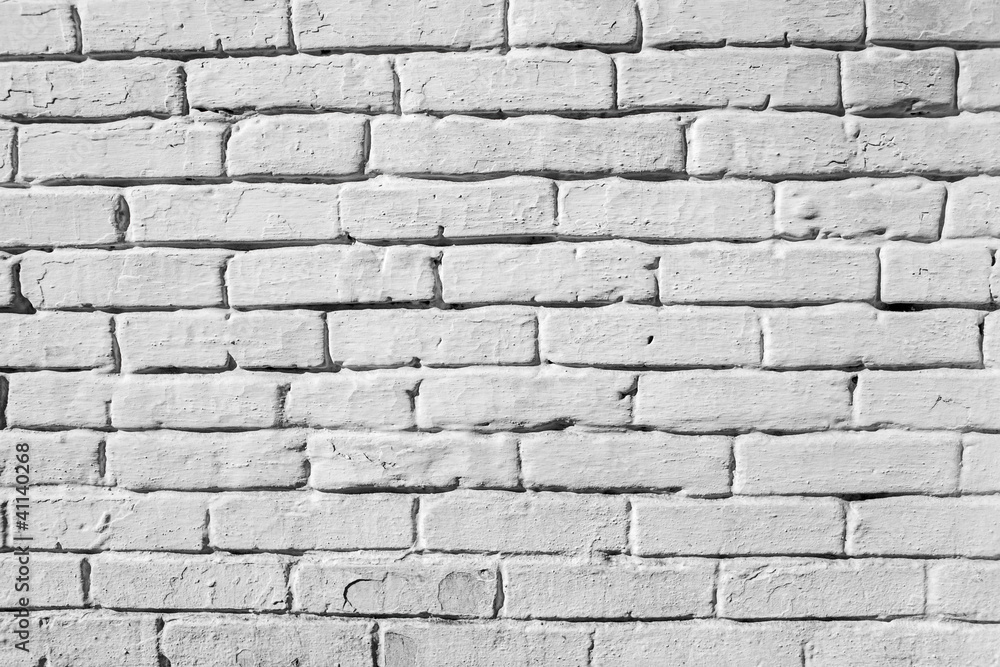 White-painted brick wall