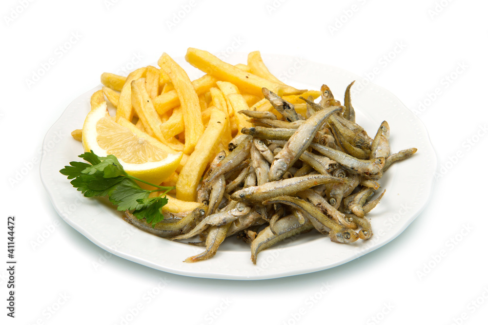 acquadelle fritte con patatine acquadelle fritte con patatine