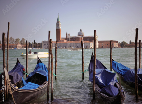Typical scene of a Gondola in Venice, Italy