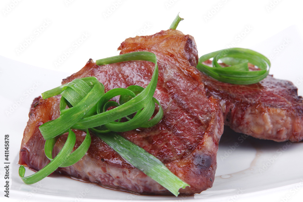 grilled meat beef steaks strips