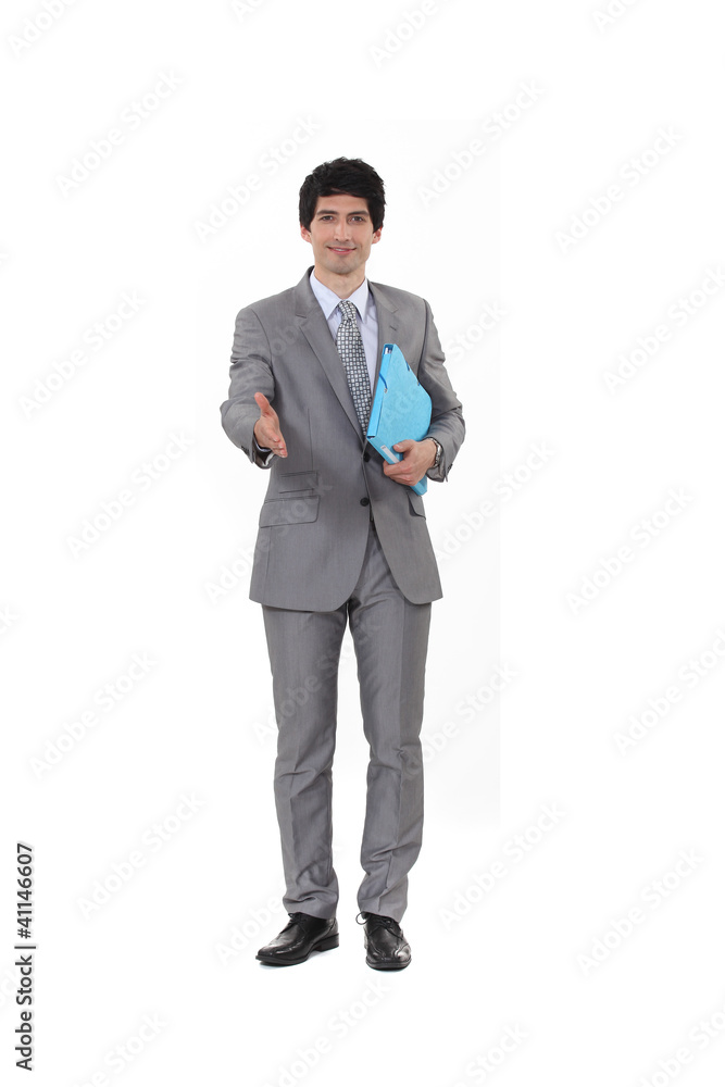 businessman giving his hand for a handshake